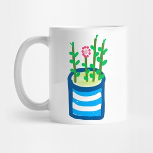 STRIPED FLOWER POT Mug